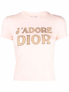 Christian Dior футболка 2000-х годов с нашивкой JAdore Dior
