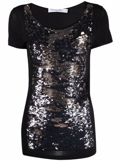 Christian Dior футболка 2010-х годов с пайетками