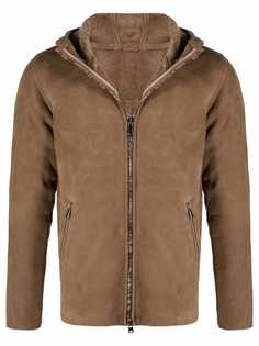Giorgio Brato hooded zip-up shearling jacket