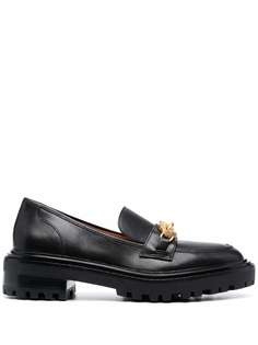 Tory Burch leather chain loafers