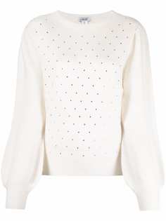 LIU JO embellished puff-sleeve jumper