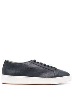 Santoni low-top leather trainers