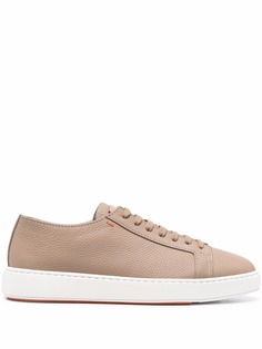 Santoni low-top leather trainers