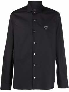 Automobili Lamborghini logo-patch button-up shirt