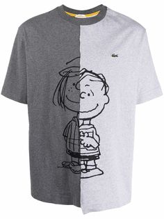 Lacoste x Peanuts asymmetric printed T-shirt