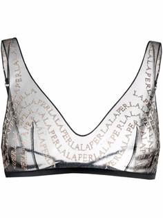 La Perla Logo Motion sheer bra