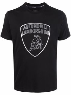 Automobili Lamborghini logo-print cotton T-shirt