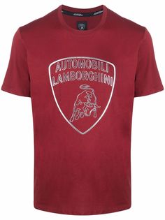 Automobili Lamborghini logo-print cotton T-shirt