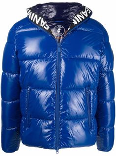 Save The Duck logo-trimmed puffer jacket