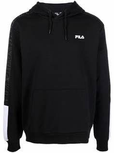 Fila logo-print stripe hoodie