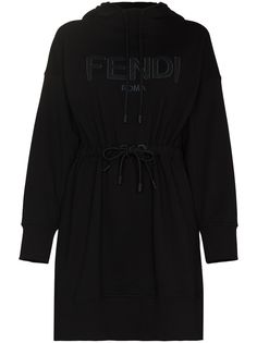 Fendi FENDI HOODIE LS FENDI LOGO GTHERED WAIST