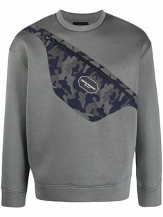 Emporio Armani graphic-print crew neck sweatshirt