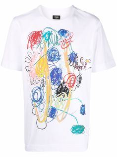 Fendi graphic-print cotton T-shirt