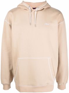 Fila logo-print organic cotton hoodie