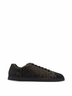 Fendi logo-mesh low-top trainers