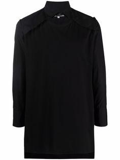 Yohji Yamamoto рубашка оверсайз со вставками