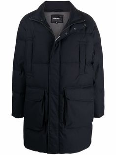Emporio Armani пуховик с потайной застежкой