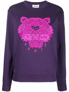 Kenzo толстовка с принтом Tiger