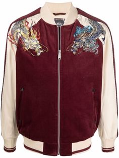 Evisu бомбер с вышивкой
