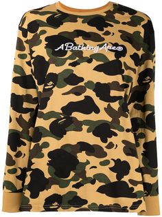 A BATHING APE® толстовка с вышитым логотипом