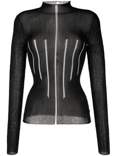 Dion Lee трикотажный топ в полоску