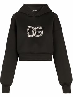 Dolce & Gabbana укороченное худи с логотипом