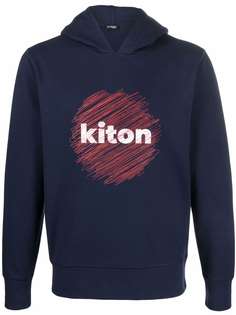 Kiton logo-print pullover sweatshirt