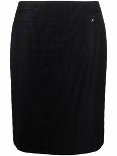 Chanel Pre-Owned юбка-карандаш с логотипом CC
