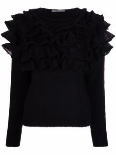 Alberta Ferretti джемпер с оборками