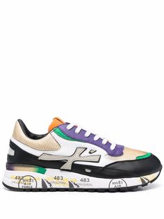 Premiata panelled lace-up trainers