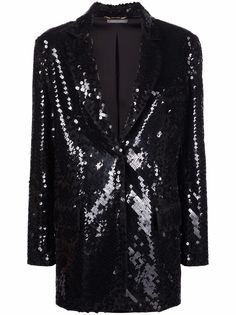 Alberta Ferretti однобортное пальто с пайетками