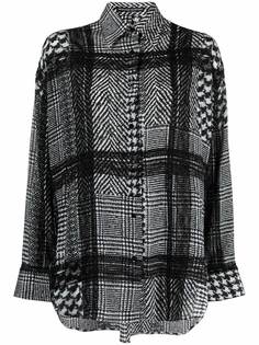 Ermanno Scervino шелковая рубашка с узором в елочку