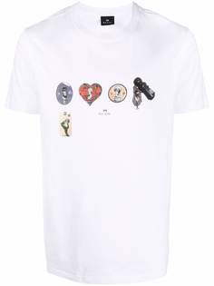 PS Paul Smith футболка из органического хлопка с графичным принтом