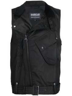 Barbour куртка с накладными карманами и поясом