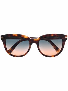 TOM FORD Eyewear солнцезащитные очки Olivia 02 в прямоугольной оправе