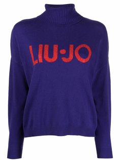 LIU JO джемпер с высоким воротником и логотипом