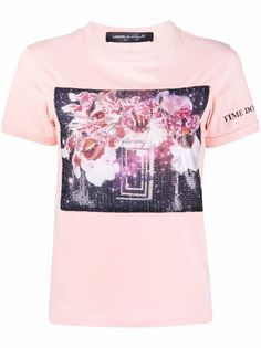 LANVIN футболка с графичным принтом и пайетками