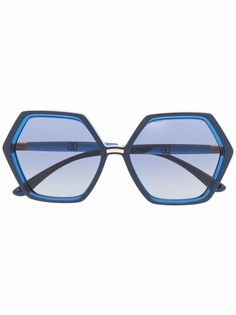 Dolce & Gabbana Eyewear солнцезащитные очки в геометричной оправе