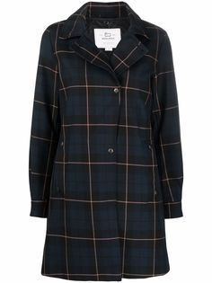 Woolrich однобортное пальто в клетку