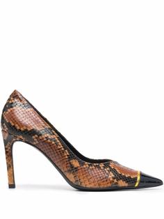Just Cavalli туфли-лодочки со змеиным принтом