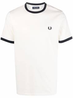 FRED PERRY футболка с вышитым логотипом