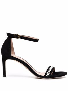 Stuart Weitzman босоножки с декоративным жемчугом
