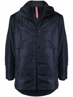 Low Brand пальто в стиле колор-блок с капюшоном