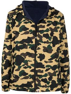 A BATHING APE® куртка с капюшоном и камуфляжным принтом