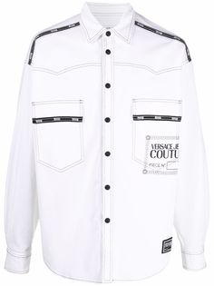 Versace Jeans Couture рубашка с длинными рукавами и логотипом