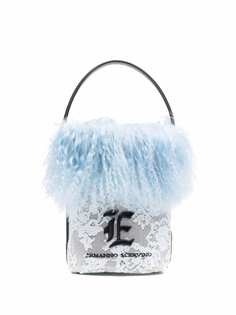 Ermanno Scervino кружевная сумка-ведро с нашивкой-логотипом