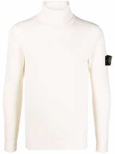 Stone Island шерстяной джемпер в рубчик
