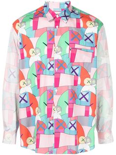 Comme Des Garçons Shirt рубашка с абстрактным принтом