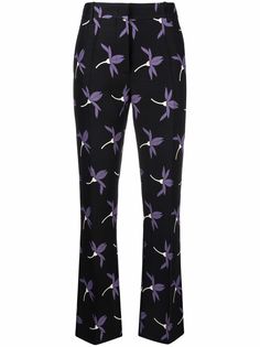 Valentino брюки с принтом Fairy Flowers