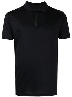 Emporio Armani рубашка поло с воротником на молнии